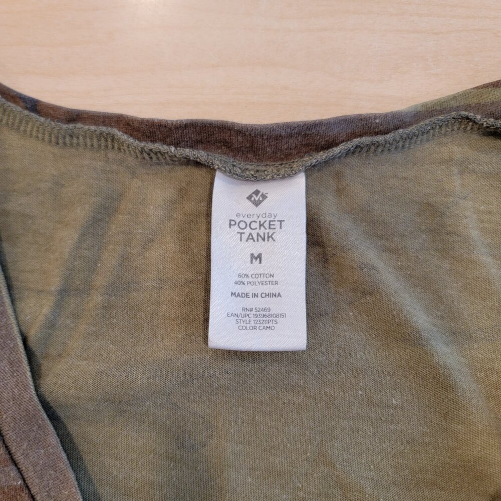 Everyday Pocket Tank Camouflage Women's Medium - Picture 2 of 3